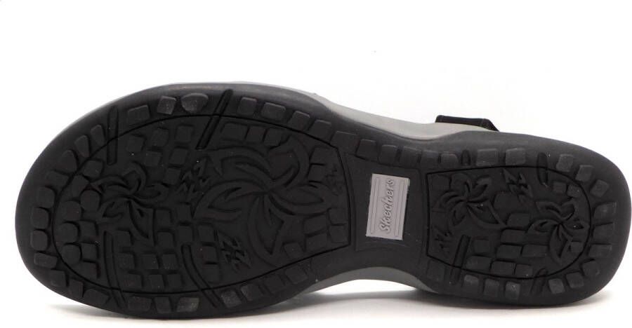 Skechers Reggae Slim Turn It Up Dames Sandalen Zwart Wit