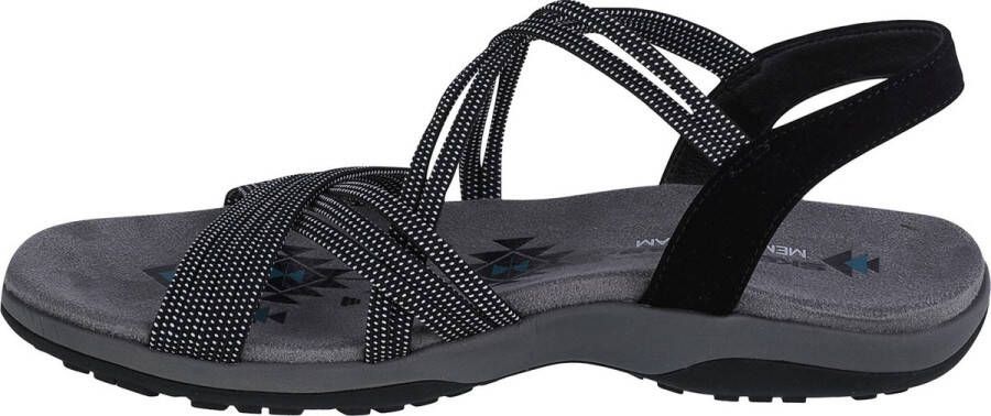 Skechers Reggae Slim Turn It Up Dames Sandalen Zwart Wit