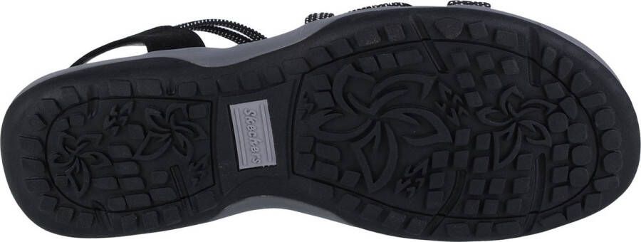 Skechers Reggae Slim Turn It Up Dames Sandalen Zwart Wit