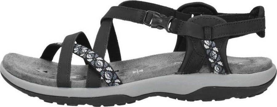 Skechers Reggae Slim Vacay Sandalen Plat zwart