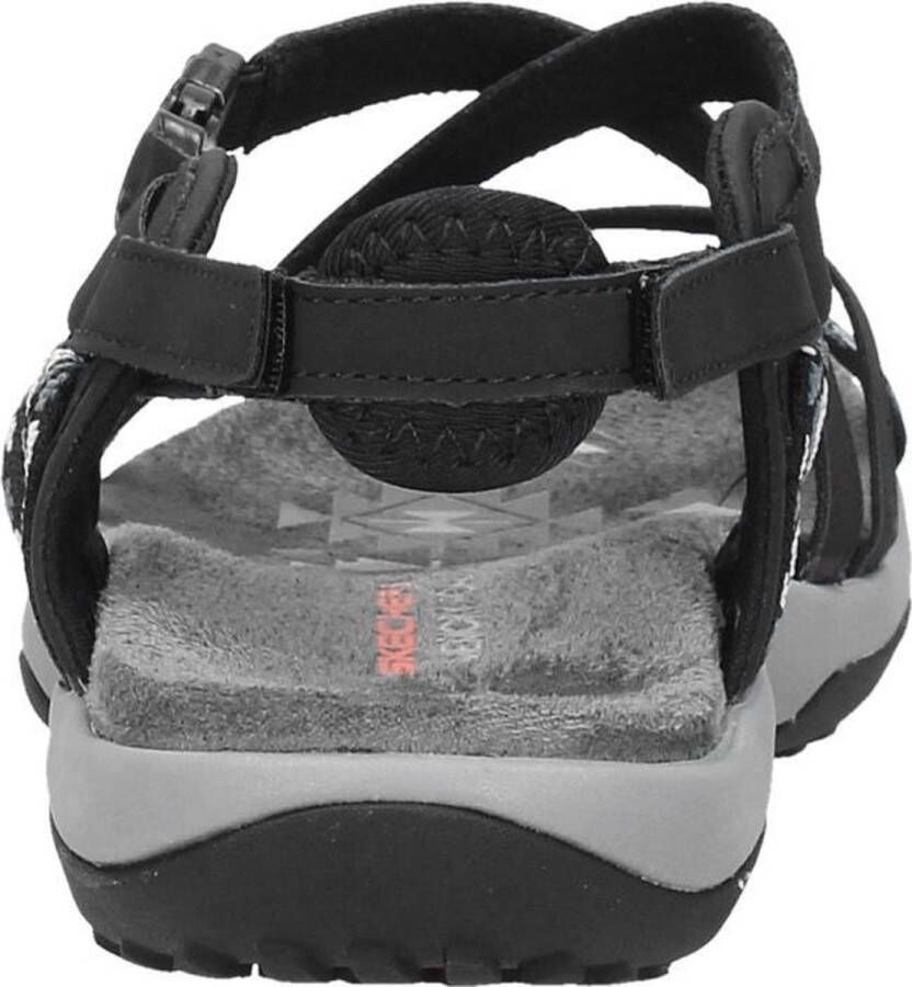 Skechers Reggae Slim Vacay Sandalen Plat zwart