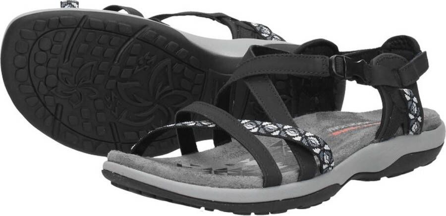 Skechers Reggae Slim Vacay Sandalen Plat zwart