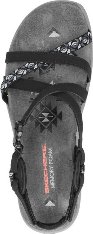 Skechers Reggae Slim Vacay Sandalen Plat zwart