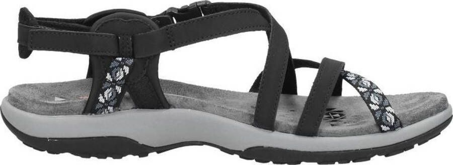 Skechers Reggae Slim Vacay Sandalen Plat zwart