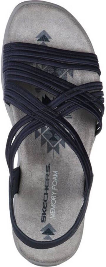 Skechers Reggae Slimpy Stretch Vegan sandalen blauw