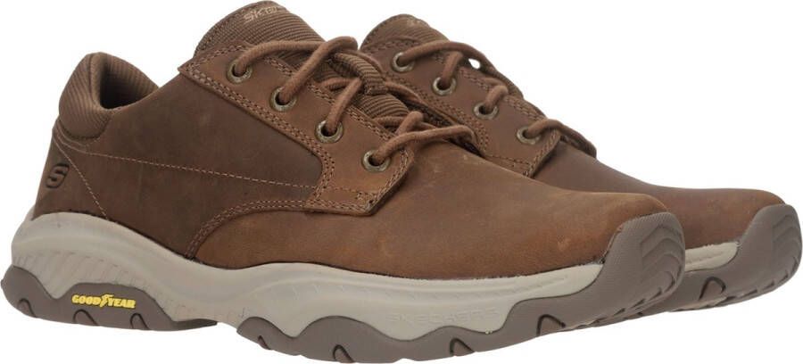 Skechers Relaxed Fit: Craster Fenzo Veterschoenen Laag cognac