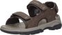 Skechers Bruine Herensandalen met Klittenbandsluiting en Luxe Foam Bruin Heren - Thumbnail 5