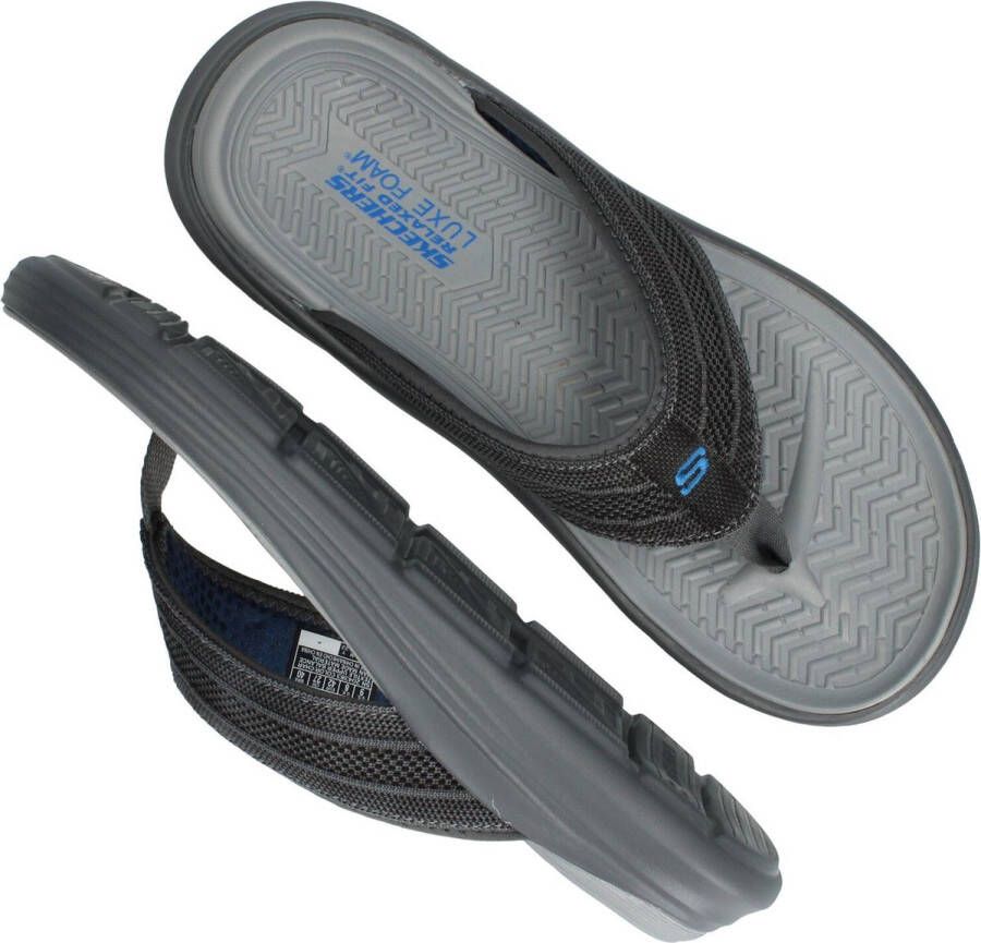 Skechers Relaxed Fit:Sargo-Point Vista Slipper Mannen Grijs