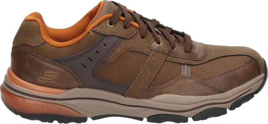 Skechers Romago-Elmen leren heren sneakers bruin Extra comfort Memory Foam - Foto 4