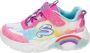 Skechers S Lights sneakers met glitters roze multi - Thumbnail 7