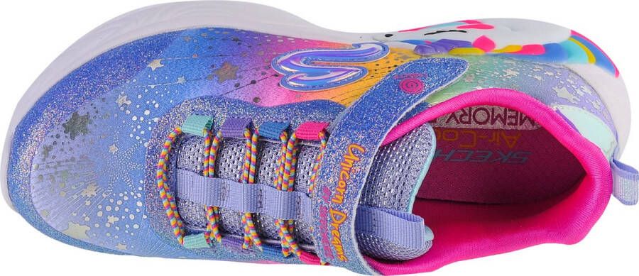 Skechers S Lights-Unicorn Dreams Meisjes Sneakers Blauw