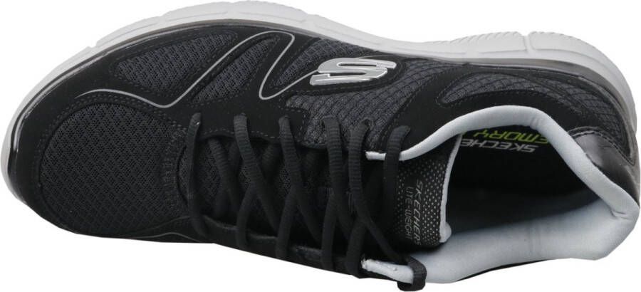 Skechers Satisfaction 58350-BKGY Mannen Zwart Sneakers Sportschoenen