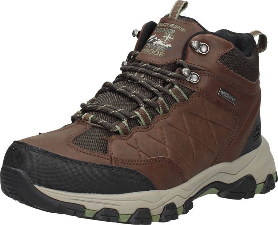 Skechers Selmen Telago Veterschoenen Hoog middel bruin