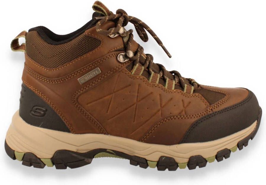 Skechers Selmen Telago Veterschoenen Hoog middel bruin