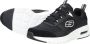 Skechers Sportieve Heren Zwarte Leren Sneaker met AirCushioned Zool Zwart Heren - Thumbnail 7