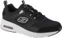 Skechers Sportieve Heren Zwarte Leren Sneaker met AirCushioned Zool Zwart Heren - Thumbnail 10