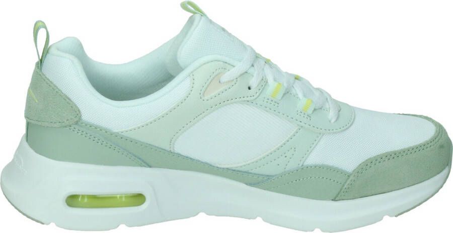 Skechers Skech Air Court Wit Groen Wandelsneakers Dames