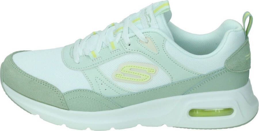 Skechers Skech Air Court Wit Groen Wandelsneakers Dames