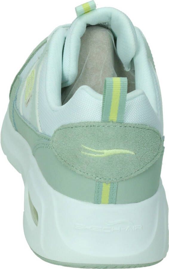 Skechers Skech Air Court Wit Groen Wandelsneakers Dames