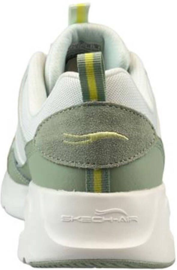 Skechers Skech Air Court Wit Groen Wandelsneakers Dames