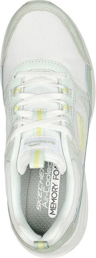 Skechers Skech Air Court Wit Groen Wandelsneakers Dames