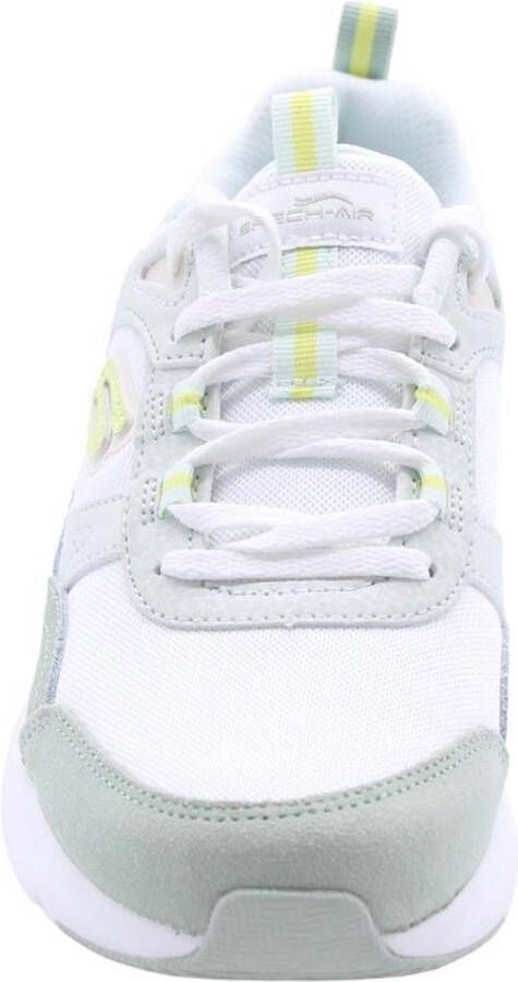 Skechers Skech Air Court Wit Groen Wandelsneakers Dames