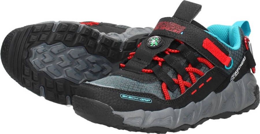 Skechers Skecher Velocitrek Pro Scout jongens sneaker Zwart rood