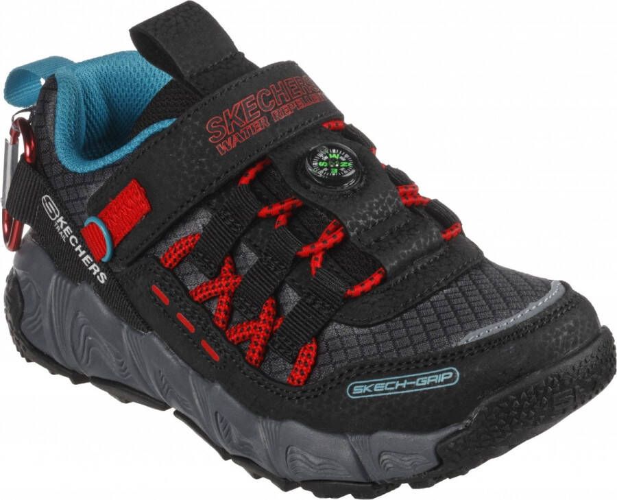 Skechers Skecher Velocitrek Pro Scout jongens sneaker Zwart rood