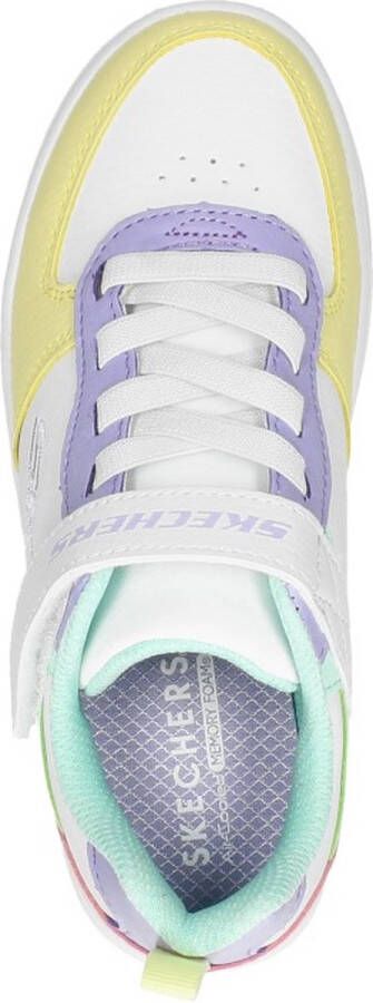 Skechers Sport Court 92 Meisjes Sneakers Wit;Multicolour