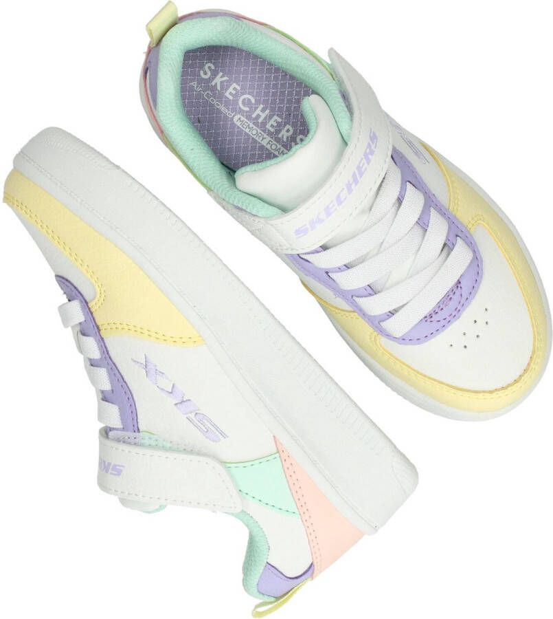 Skechers Sport Court 92 Meisjes Sneakers Wit;Multicolour