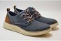Skechers Vintage Gewassen Canvas en Suède Oxford Sneaker Blue Heren - Thumbnail 14