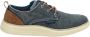 Skechers Stat Pexton Heren Sneakers Navy - Thumbnail 4