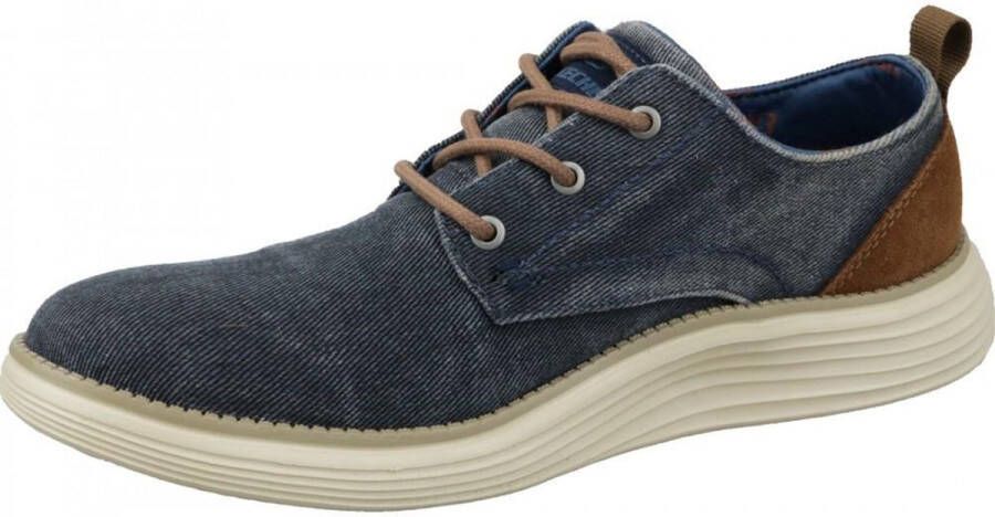 Skechers Stat Pexton Heren Sneakers Navy