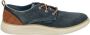 Skechers Stat Pexton Heren Sneakers Navy - Thumbnail 7
