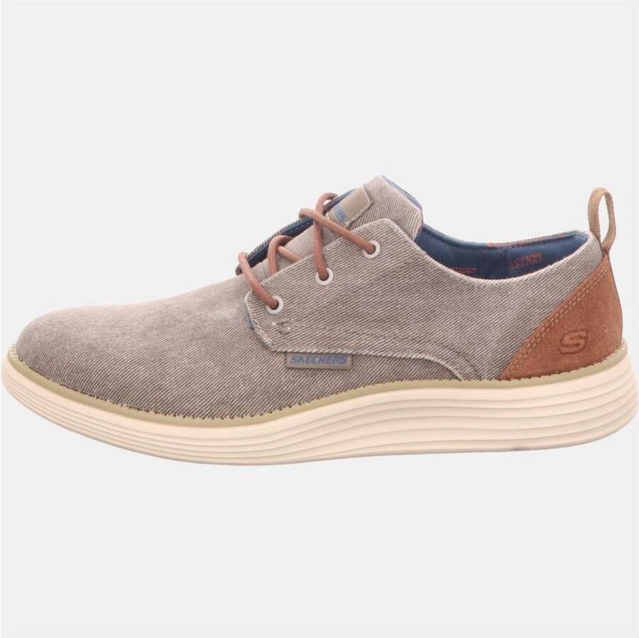 Skechers Stat Pexton Heren Sneakers Taupe
