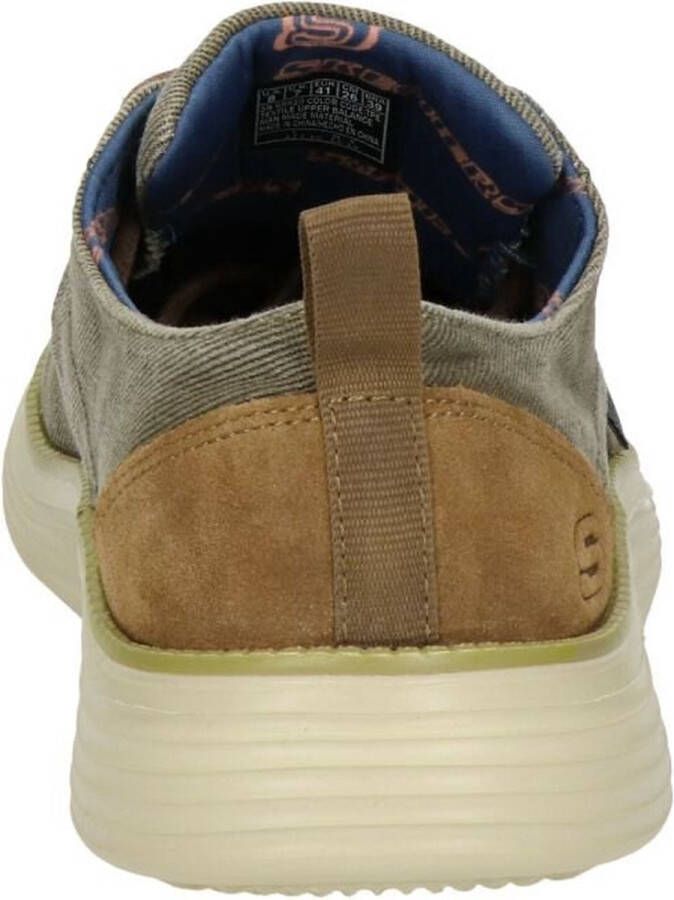 Skechers Stat Pexton Heren Sneakers Taupe