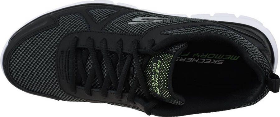 Skechers Track-Bucolo 52630-BKW Mannen Zwart Trainingschoenen Sportschoenen - Foto 4