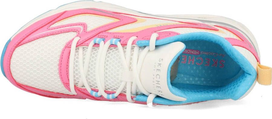 Skechers Tres Air Sneakers Pink White Blue Natural Dames