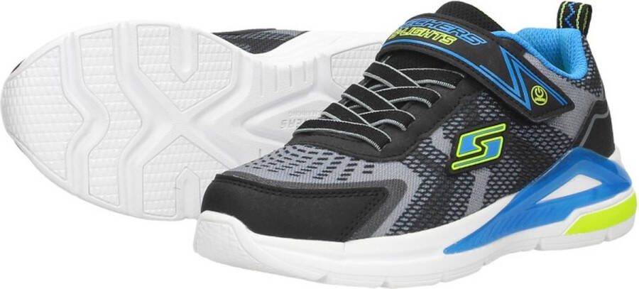 Skechers S Lights Tri-namics Klittenband Sneaker Jongens Zwart Grijs Blauw - Foto 6