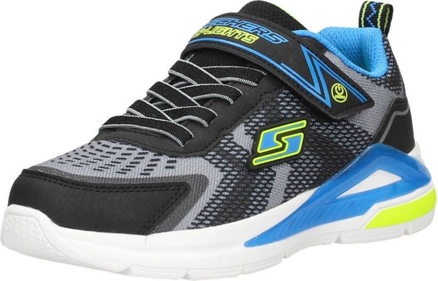 Skechers S Lights Tri-namics Klittenband Sneaker Jongens Zwart Grijs Blauw - Foto 7