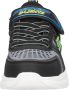 Skechers S Lights Tri-namics Klittenband Sneaker Jongens Zwart Grijs Blauw - Thumbnail 10