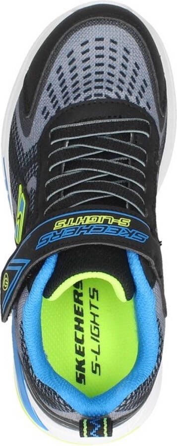 Skechers S Lights Tri-namics Klittenband Sneaker Jongens Zwart Grijs Blauw - Foto 11