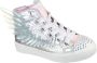 Skechers Twinkle Toes hoge sneakers met lichtjes zilver Meisjes Imitatieleer 28 - Thumbnail 6