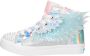 Skechers Twinkle Toes hoge sneakers met lichtjes zilver Meisjes Imitatieleer 28 - Thumbnail 9
