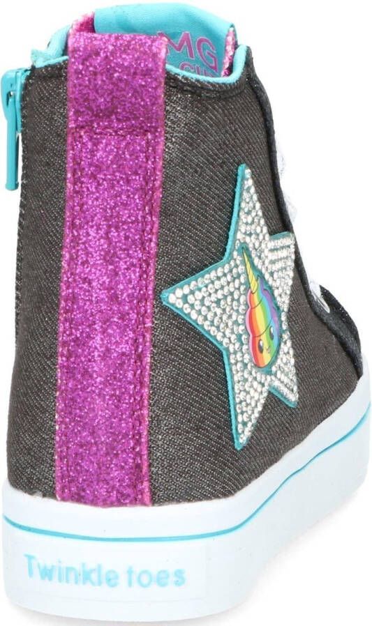 Skechers Twi Lites Patch Cuties Meisjes Sneakers Zwart - Foto 12