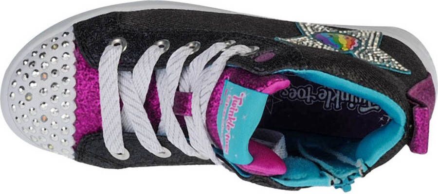 Skechers Twi Lites Patch Cuties Meisjes Sneakers Zwart - Foto 5