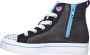 Skechers Twi Lites Patch Cuties Meisjes Sneakers Zwart - Thumbnail 8