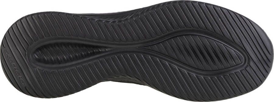 Skechers Ultra Flex 3.0 Smooth Step 232450-BBK Mannen Zwart Sneakers Sportschoenen