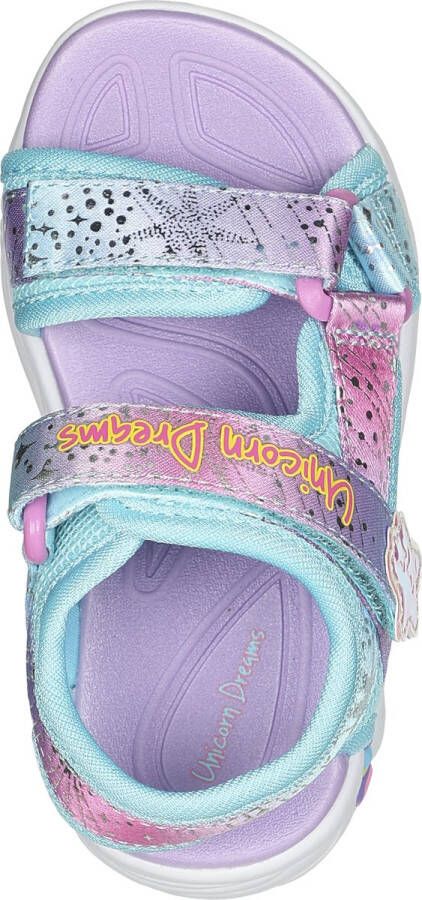 Skechers Unicorn Dreams sandalen blauw roze Meisjes Textiel Dierenprint 30 - Foto 2