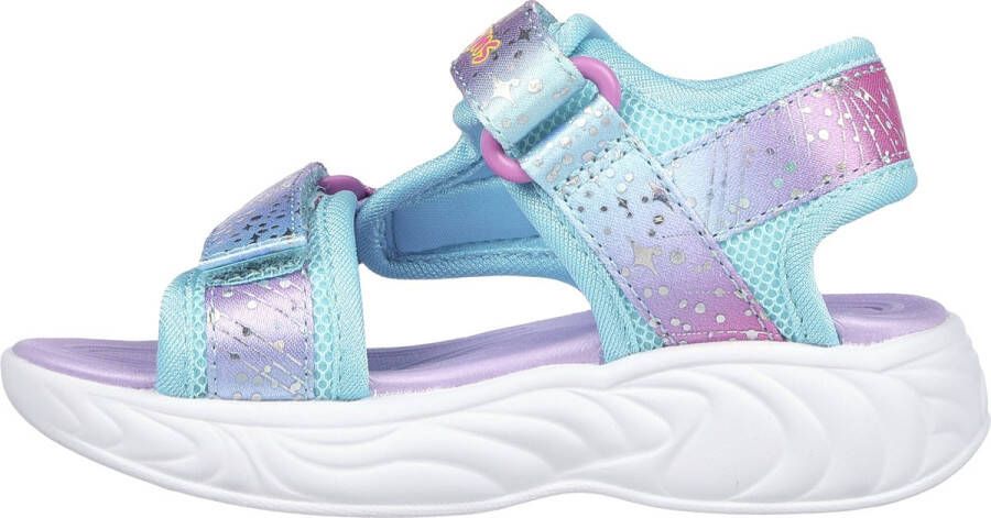 Skechers Unicorn Dreams sandalen blauw roze Meisjes Textiel Dierenprint 30 - Foto 6